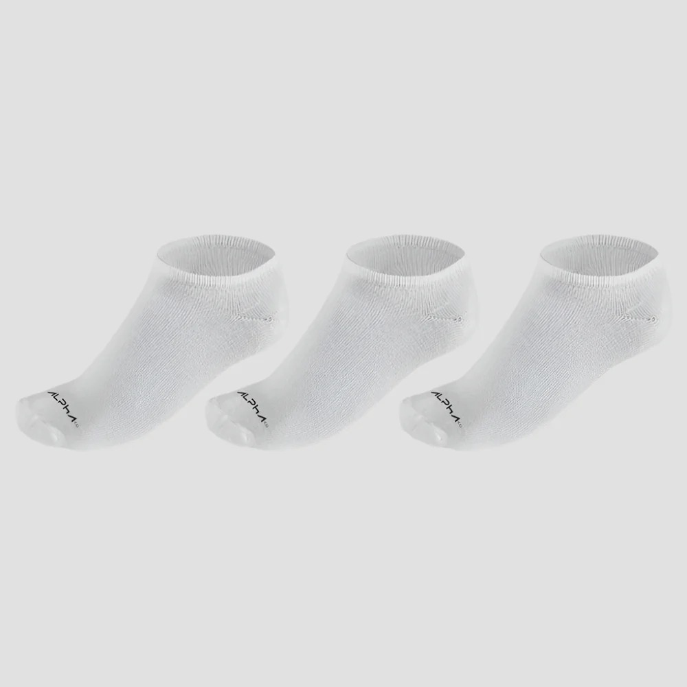 Kit 3 Meias Masculinas Cano Curto Alpha Co - Branco